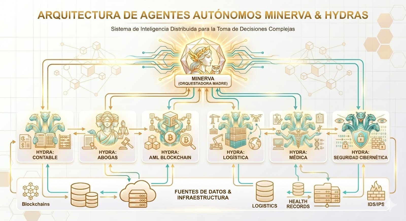MINERVA and the HYDRA family - Enterprise AI agent platform