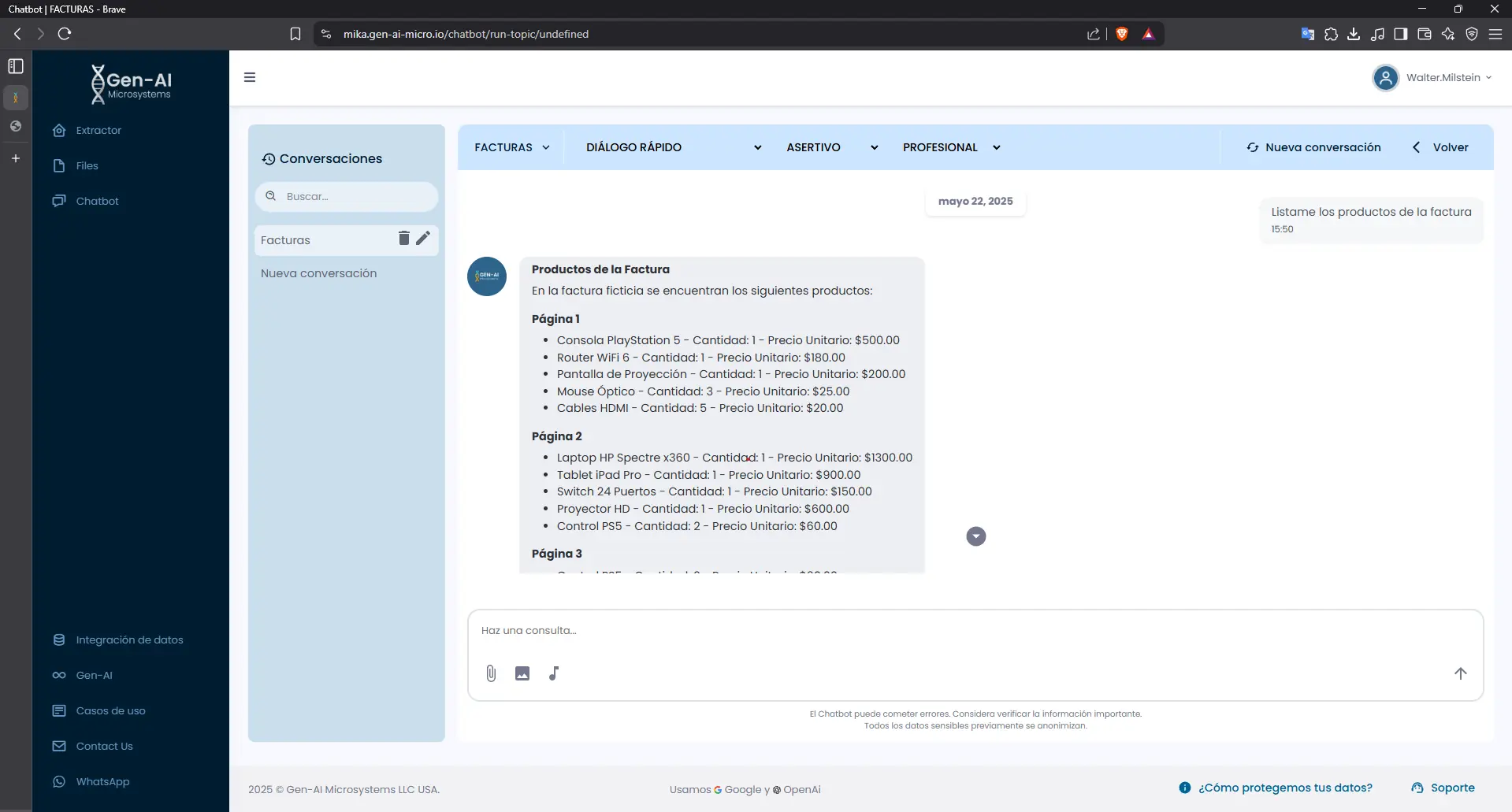 Interact with your chat